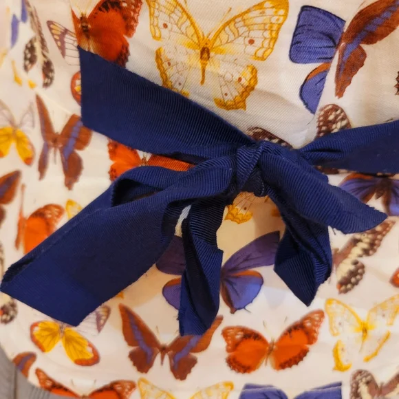 Anthropologie Elevenses Butterfly cap sleeve blazer jacket buttonup cardigan top - Picture 7 of 11